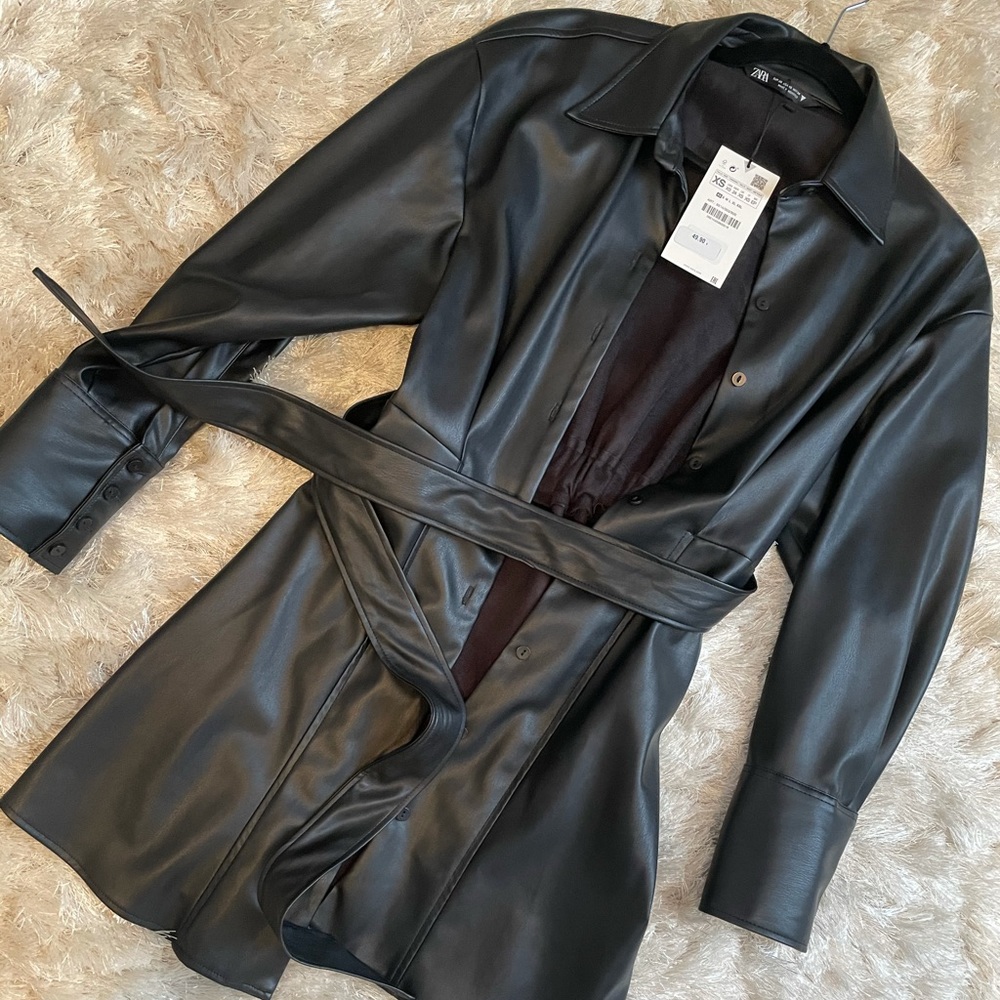 Zara leather dress